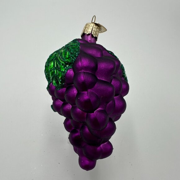 3 Mercury Glass Grape Christmas Ornaments / 2 Old World Christmas & 1 Inge-Glas - Picture 5 of 15